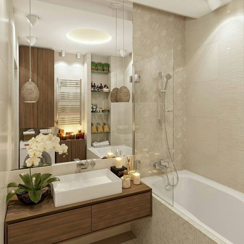 Дизайн маленькой ванной комнаты [50 Фото] - Идеи для Интерьера