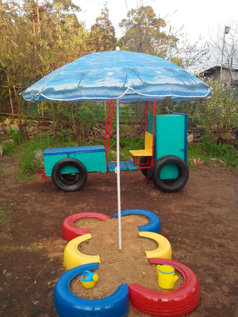 Идеи для детской площадки из подручных материалов - фото и картинки luchistii-sudak.ru