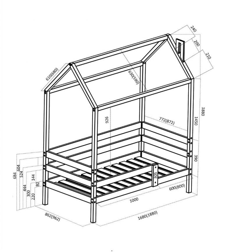 Деревянная кровать детская своими руками чертежи и схемы