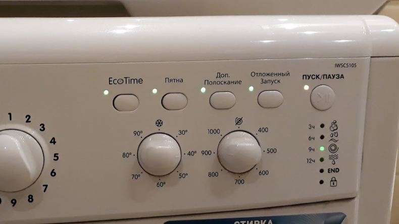 Как определить код ошибки в стиральной машине indesit по мигающим индикаторам