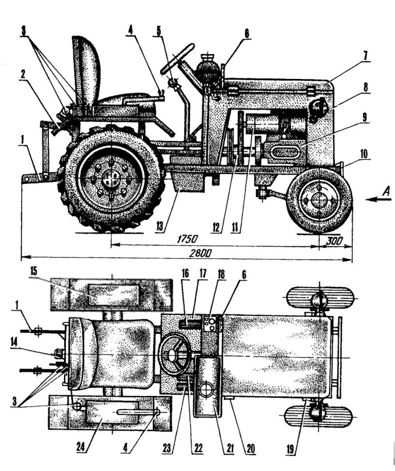 Как собрать самодельный трактор своими руками чертежи и размеры