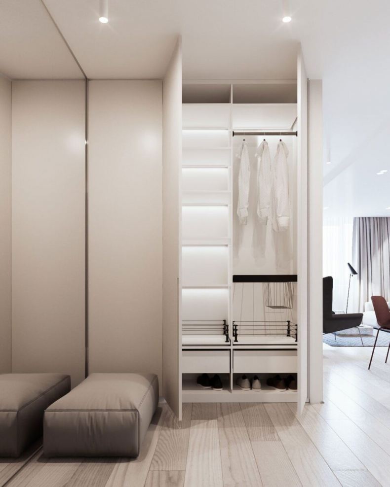 Дизайн коридора с гардеробом