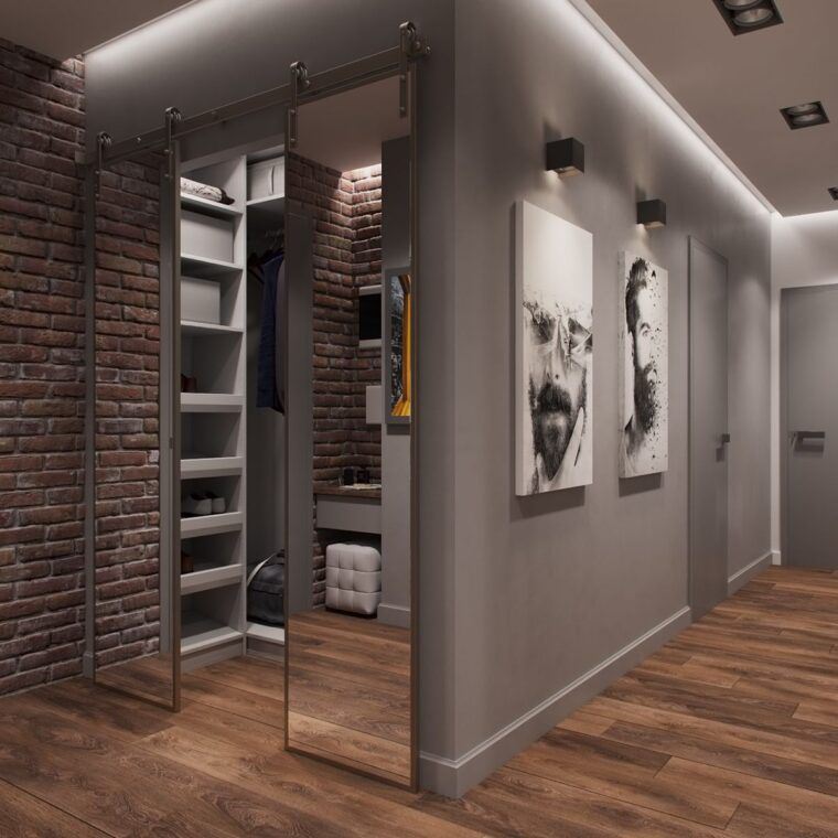 Дизайн коридора с гардеробом