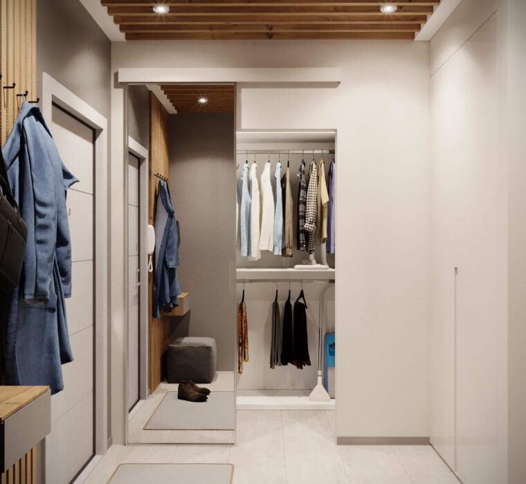 Дизайн коридора с гардеробом